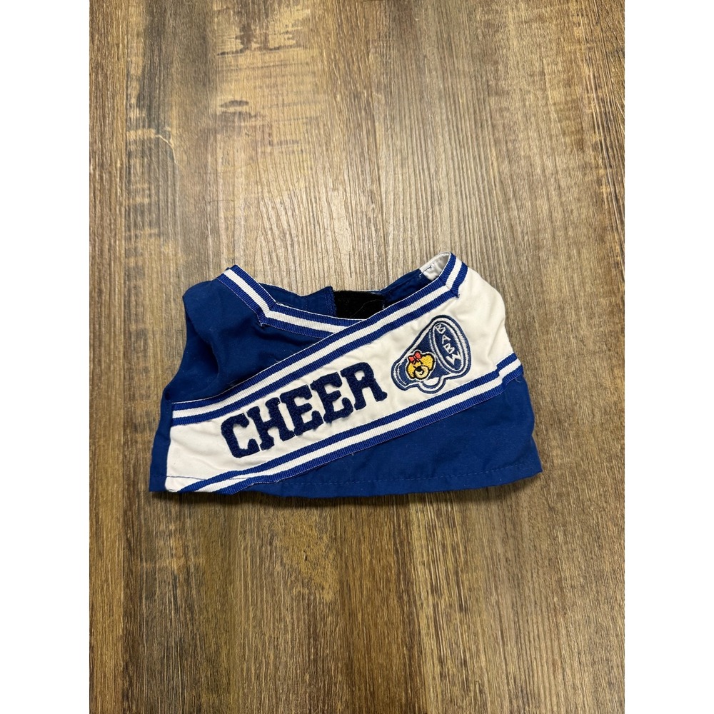 Build-A-Bear Workshop Blue White Cheerleader Uniform‎ Top Plush Doll Clothes